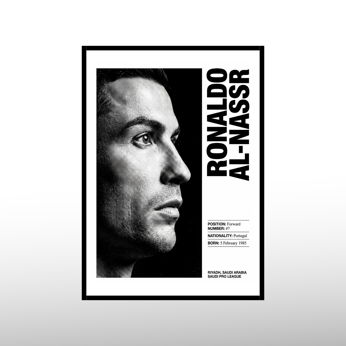 Cristiano Ronaldo - Monochrome Edition Poster