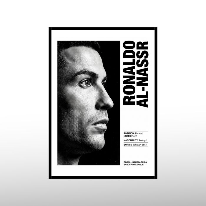 Cristiano Ronaldo - Monochrome Edition Poster
