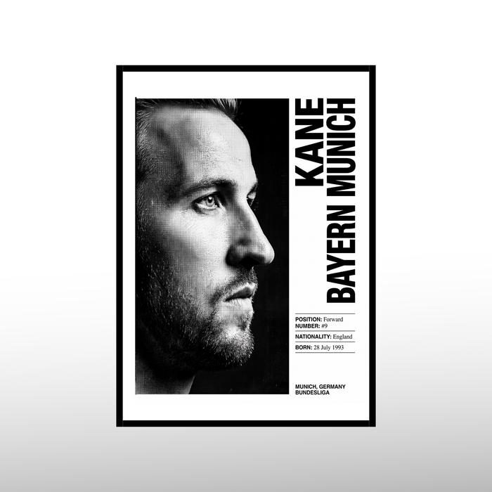 Harry Kane - Monochrome Edition Poster