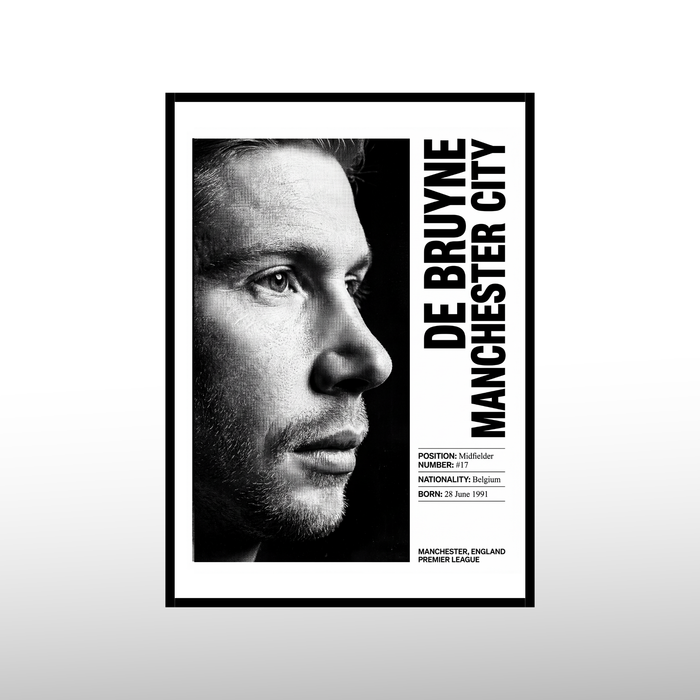 Kevin De Bruyne - Monochrome Edition Poster