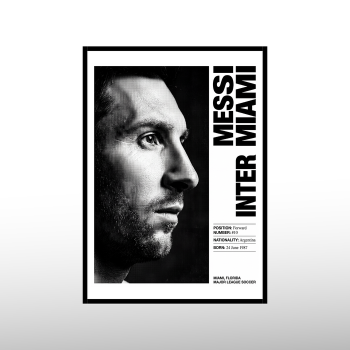 Lionel Messi - Monochrome Edition Poster
