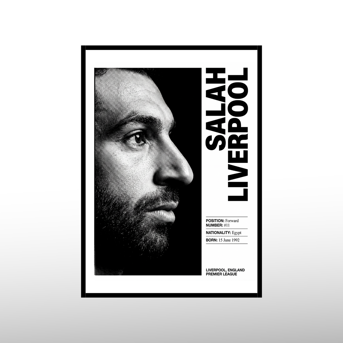 Mohamed Salah - Monochrome Edition Poster